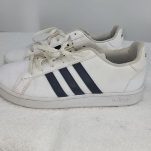 Adidas Grand Court Black and White Tennis Shoe